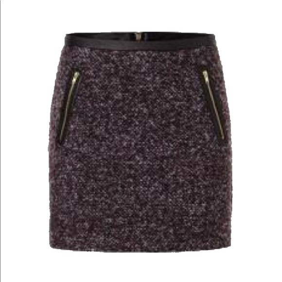 Purple bouclé mini skirt - Picture 4 of 7